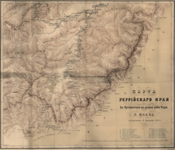 Карта Уссурийского края к путешествию в долину реки Уссури Р. Маака (1861)