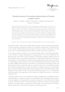 Towards inventory of non-photosynthetic plants in Vietnam: a progress report